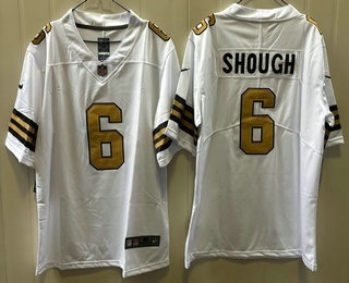 New Orleans Saints #6 Tyler Shough Limited White Alternate Vapor Jersey