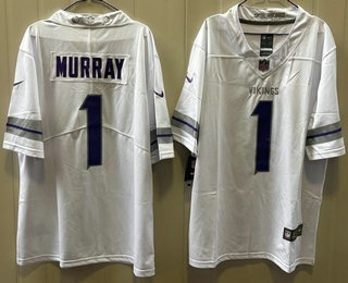 Minnesota Vikings #1 Kyler Murray Limited White Alternate Vapor Jersey