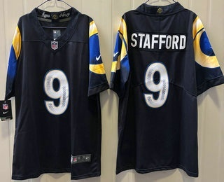 Los Angeles Rams #9 Matthew Stafford Limited Navy Rivalries Vapor Jersey