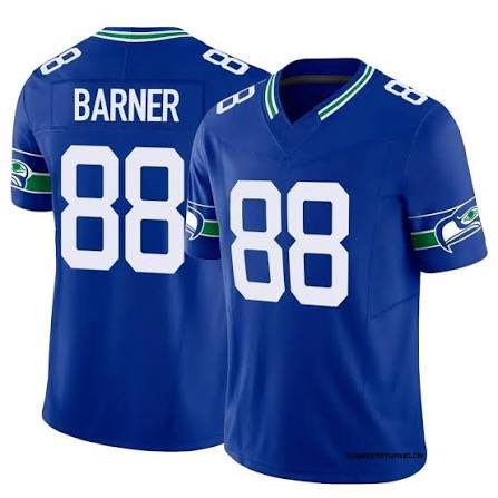 Seattle Seahawks #88 AJ BARNER Blue Throwback 2026 F.U.S.E. Vapor Untouchable Limited Stitched Football Jersey