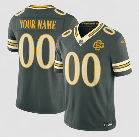 Green Bay Packers Active Player Custom Gray 2026 F.U.S.E. Rivalries Vapor Untouchable Limited Football Stitched Jersey Green Bay Packers Active Player Custom Gray 2026 F.U.S.E. Rivalries Vapor Untouchable Limited Football Stitched Jersey