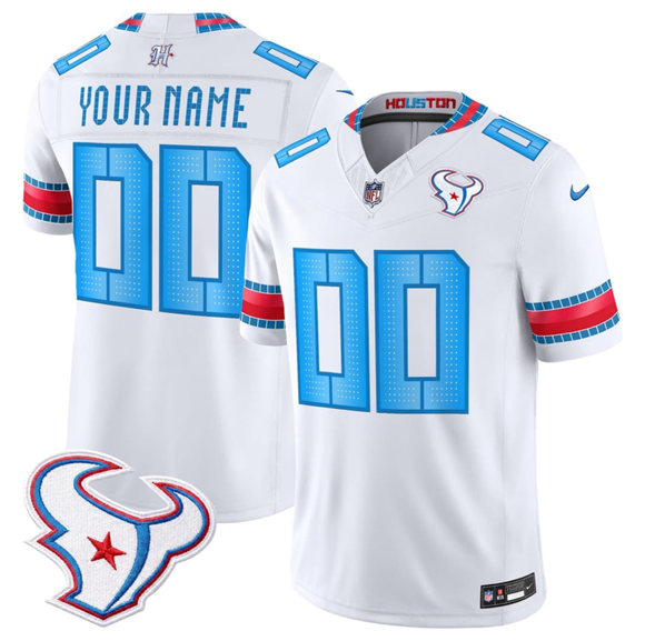 Houston Texans Active Player Custom White 2026 F.U.S.E. Rivalries Vapor Untouchable Limited Football Stitched Jersey Houston Texans Active Player Custom White 2026 F.U.S.E. Rivalries Vapor Untouchable Limited Football Stitched Jersey
