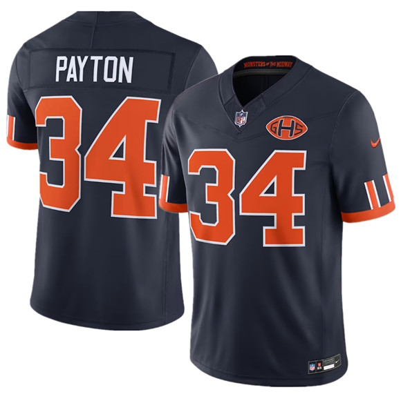 Chicago Bears #34 Walter Payton Navy 2026 F.U.S.E. Rivalries Collection Limited Football Stitched Jersey Chicago Bears #34 Walter Payton Navy 2026 F.U.S.E. Rivalries Collection Limited Football Stitched Jersey