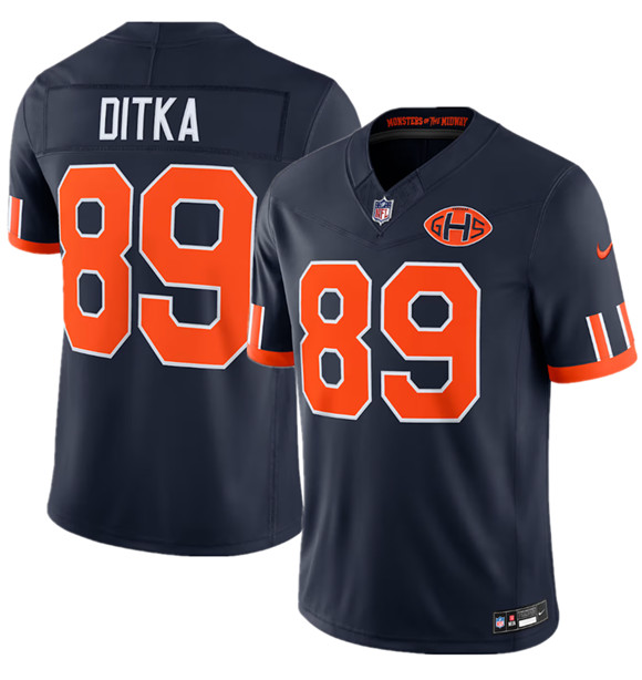 Chicago Bears #89 Mike Ditka Navy 2026 F.U.S.E. Rivalries Collection Limited Football Stitched Jersey