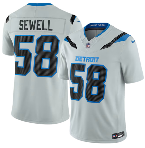 Detroit Lions #58 Penei Sewell Silver 2026 F.U.S.E. Rivalries Collection Limited Football Stitched Jersey