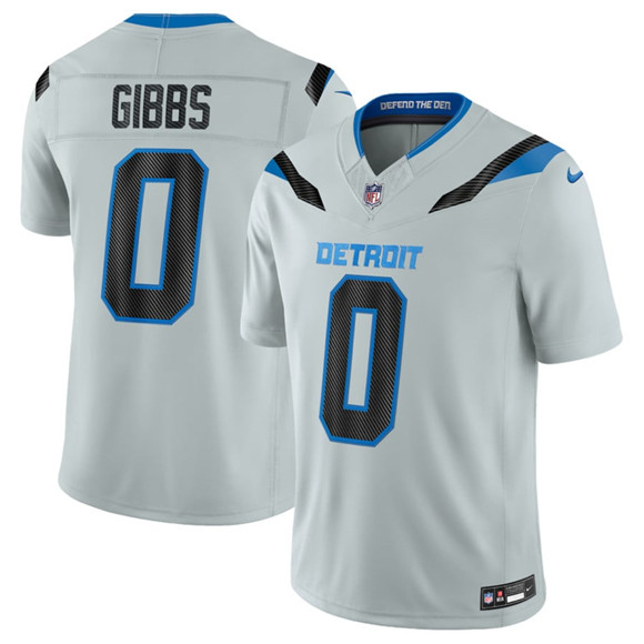 Detroit Lions #0 Jahmyr Gibbs Silver 2026 F.U.S.E. Rivalries Collection Limited Football Stitched Jersey