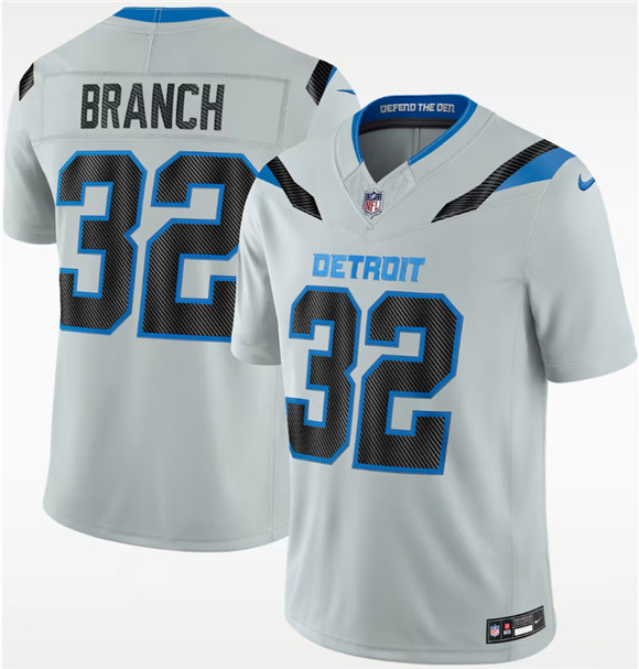 Detroit Lions #32 Brian Branch Silver 2026 F.U.S.E. Rivalries Collection Limited Football Stitched Jersey
