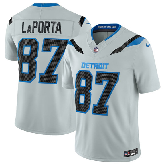 Detroit Lions #87 Sam LaPorta Silver 2026 F.U.S.E. Rivalries Collection Limited Football Stitched Jersey
