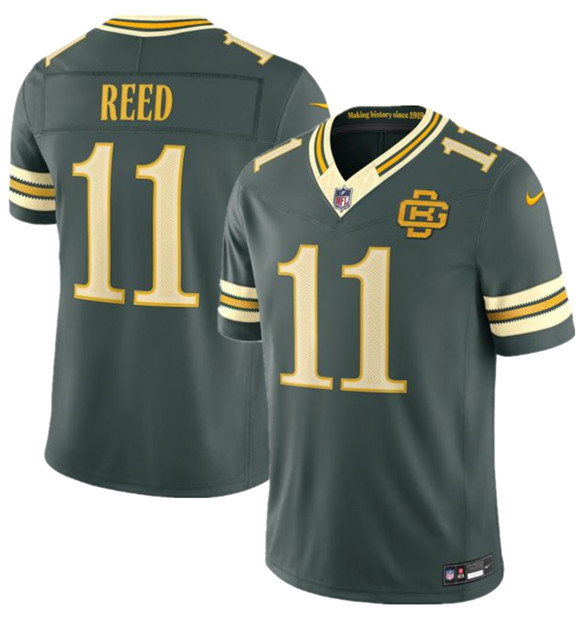 Green Bay Packers #11 Jayden Reed Dark Green 2026 F.U.S.E. Rivalries Collection Limited Football Stitched Jersey Green Bay Packers #11 Jayden Reed Dark Green 2026 F.U.S.E. Rivalries Collection Limited Football Stitched Jersey