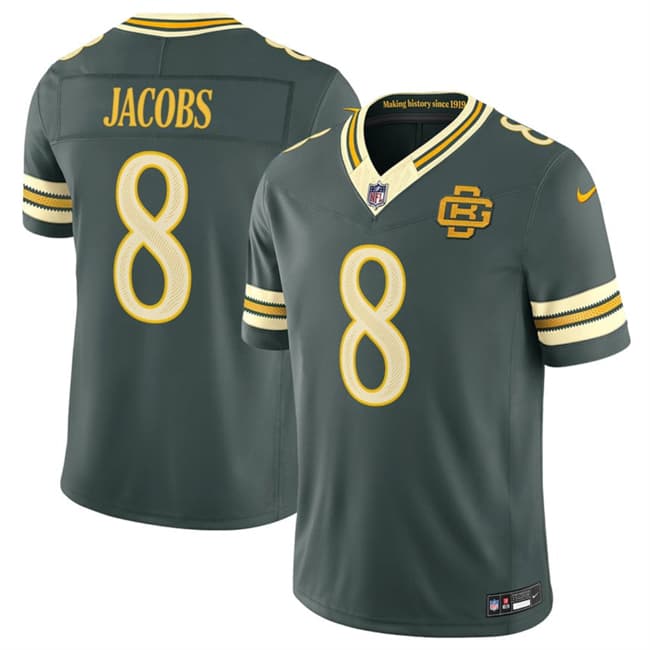 Green Bay Packers #8 Josh Jacobs Dark Green 2026 F.U.S.E. Rivalries Collection Limited Football Stitched Jersey