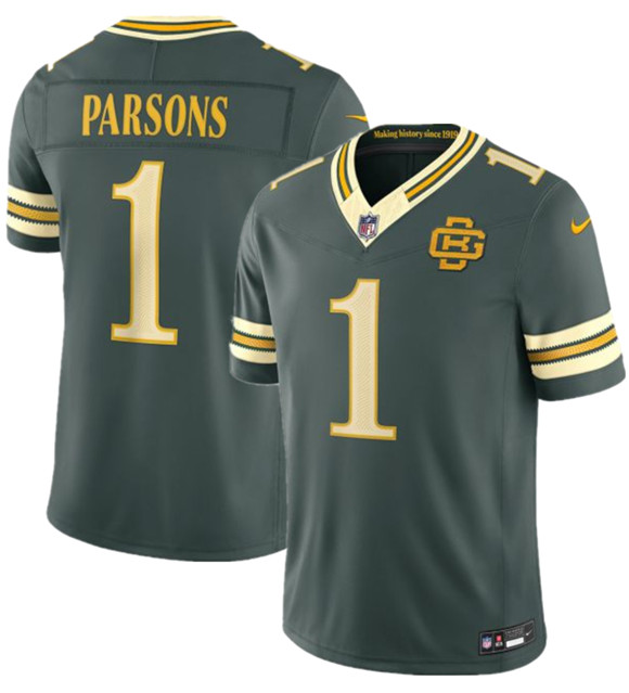 Green Bay Packers #1 Micah Parsons Dark Green 2026 F.U.S.E. Rivalries Collection Limited Football Stitched Jersey