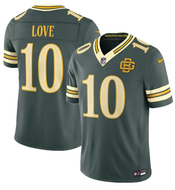 Green Bay Packers #10 Jordan Love Dark Green 2026 F.U.S.E. Rivalries Collection Limited Football Stitched Jersey