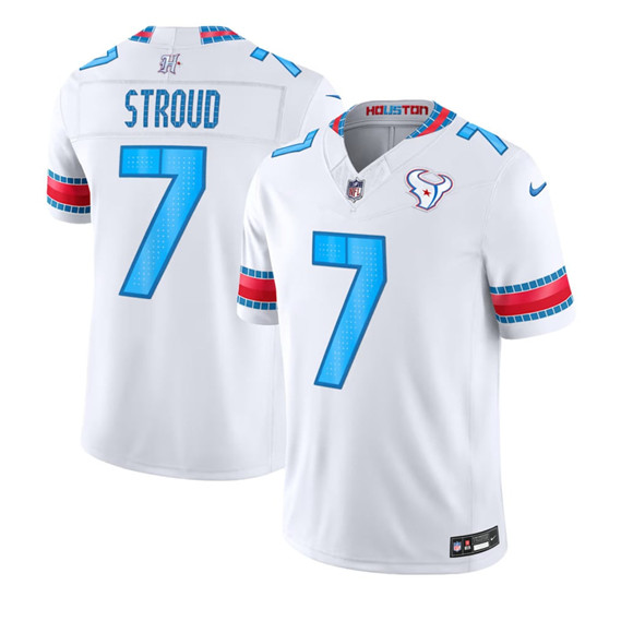 Houston Texans #7 C.J. Stroud White 2026 F.U.S.E. Rivalries Collection Limited Football Stitched Jersey Houston Texans #7 C.J. Stroud White 2026 F.U.S.E. Rivalries Collection Limited Football Stitched Jersey