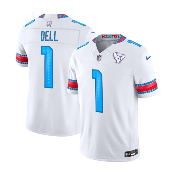 Houston Texans #1 Tank Dell White 2026 F.U.S.E. Rivalries Collection Limited Football Stitched Jersey