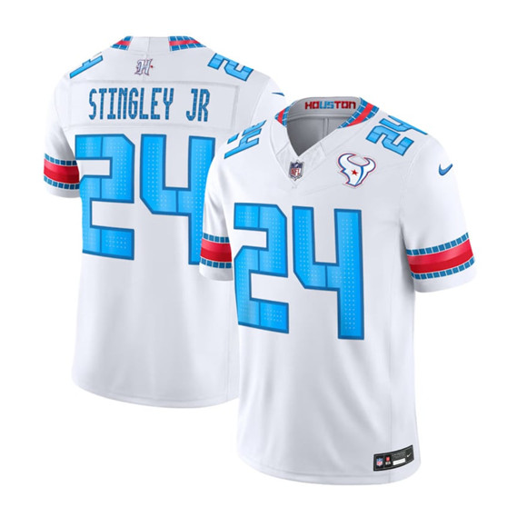Houston Texans #24 Derek Stingley Jr. White 2026 F.U.S.E. Rivalries Collection Limited Football Stitched Jersey Houston Texans #24 Derek Stingley Jr. White 2026 F.U.S.E. Rivalries Collection Limited Football Stitched Jersey