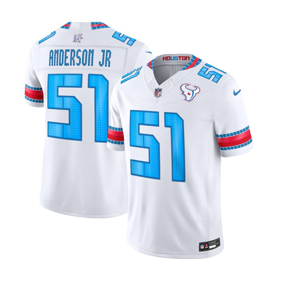 Houston Texans #51 Will Anderson Jr. White 2026 F.U.S.E.Rivalries Collection Limited Football Stitched Jersey