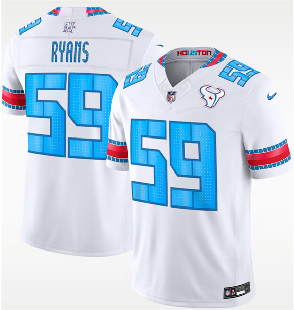 Houston Texans #59 DeMeco Ryans White 2026 F.U.S.E. Rivalries Collection Limited Football Stitched Jersey Houston Texans #59 DeMeco Ryans White 2026 F.U.S.E. Rivalries Collection Limited Football Stitched Jersey