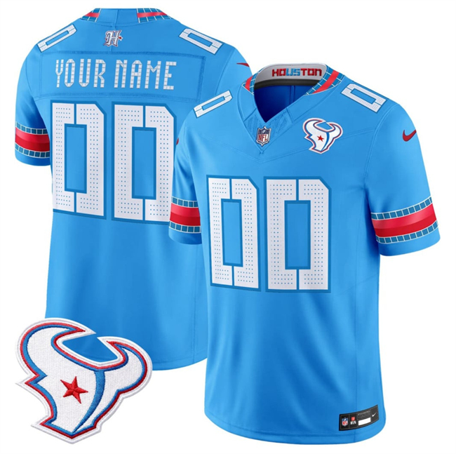 Houston Texans Active Player Custom Blue 2026 F.U.S.E. Rivalries Collection Limited Football Stitched Jersey Houston Texans Active Player Custom Blue 2026 F.U.S.E. Rivalries Collection Limited Football Stitched Jersey