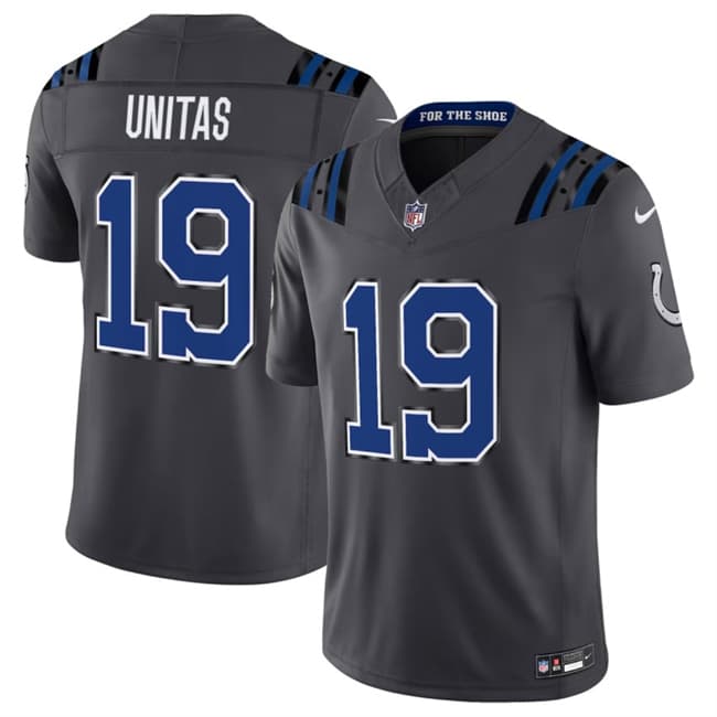 Indianapolis Colts #19 Johnny Unitas Dark Gray 2026 F.U.S.E. Rivalries Collection Limited Football Stitched Jersey
