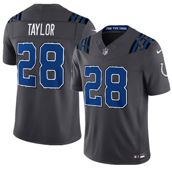 Indianapolis Colts #28 Jonathan Taylor Dark Gray 2026 F.U.S.E. Rivalries Collection Limited Football Stitched Jersey