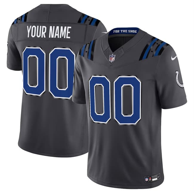 Indianapolis Colts Active Player Custom Dark Gray 2026 F.U.S.E. Rivalries Collection Limited Football Stitched Jersey Indianapolis Colts Active Player Custom Dark Gray 2026 F.U.S.E. Rivalries Collection Limited Football Stitched Jersey