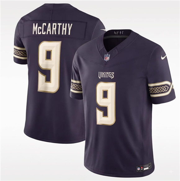 Minnesota Vikings #9 J.J. McCarthy Deep Purple 2026 F.U.S.E. Rivalries Collection Limited Football Stitched Jersey