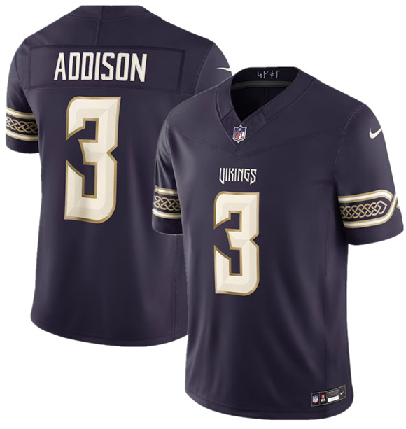 Minnesota Vikings #3 Jordan Addison Deep Purple 2026 F.U.S.E. Rivalries Collection Limited Football Stitched Jersey
