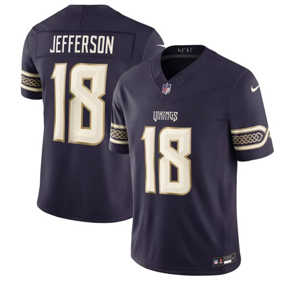 Minnesota Vikings #18 Justin Jefferson Deep Purple 2026 F.U.S.E. Rivalries Collection Limited Football Stitched Jersey