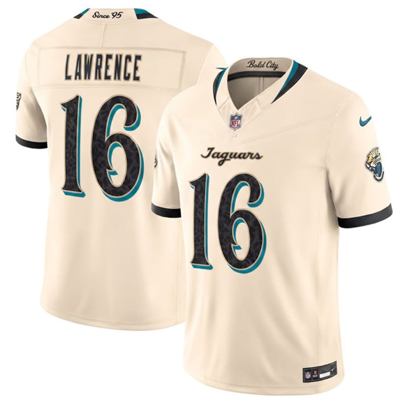 Jacksonville Jaguars #16 Trevor Lawrence Cream 2026 F.U.S.E. Rivalries Collection Limited Football Stitched Jersey