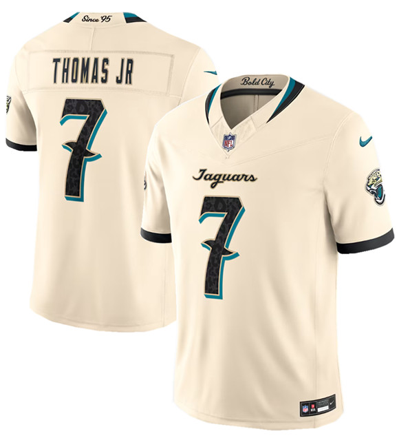 Jacksonville Jaguars #7 Brian Thomas Jr. Cream 2026 F.U.S.E. Rivalries Collection Limited Football Stitched Jersey