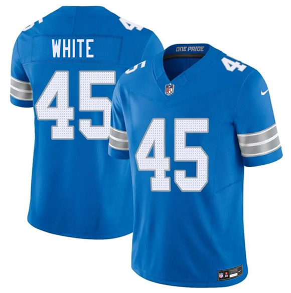 Detroit Lions #45 Devin White Blue 2026 F.U.S.E. Vapor Limited Football Stitched Jersey