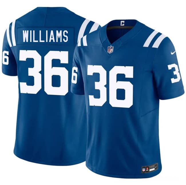 Indianapolis Colts #36 Roydell Williams Blue 2026 F.U.S.E. Vapor Limited Football Stitched Jersey