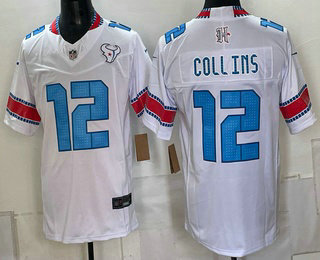 Houston Texans #12 Nico Collins White 2026 FUSE Rivalries Collection Limited Stitched Jersey