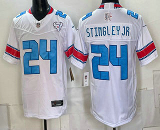 Houston Texans #24 Derek Stingley Jr White 2026 FUSE Rivalries Collection Limited Stitched Jersey