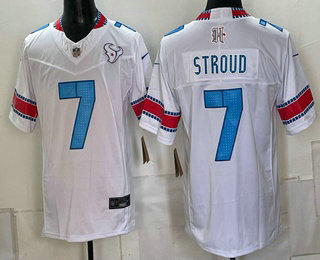Houston Texans #7 CJ Stroud White 2026 FUSE Rivalries Collection Limited Stitched Jersey