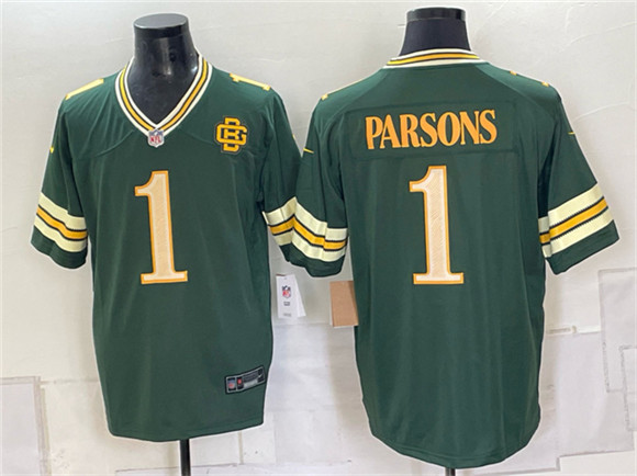 Green Bay Packers #1 Micah Parsons Dark Green 2026 Rivalries Collection Limited Football Stitched Game Jersey