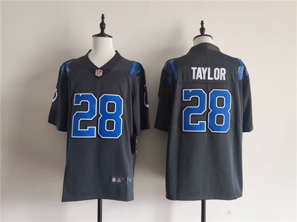 Indianapolis Colts #28 Jonathan Taylor Dark Gray 2026 Rivalries Collection Limited Football Stitched Jersey