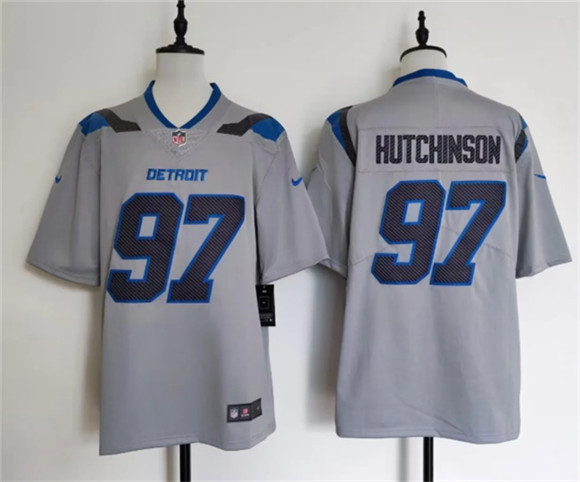 Detroit Lions #97 Aidan Hutchinson Silver 2026 Rivalries Collection Limited Football Stitched Jersey Detroit Lions #97 Aidan Hutchinson Silver 2026 Rivalries Collection Limited Football Stitched Jersey