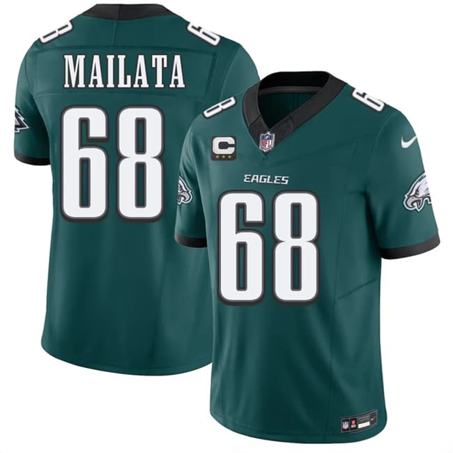 Philadelphia Eagles #68 Jordan Mailata Green 2026 F.U.S.E. 3-Star C Patch Vapor Untouchable Limited Football Stitched Jersey