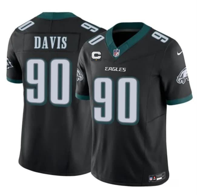 Philadelphia Eagles #90 Jordan Davis Black 2026 F.U.S.E. 1-Star C PatchVapor Untouchable Limited Football Stitched Jersey