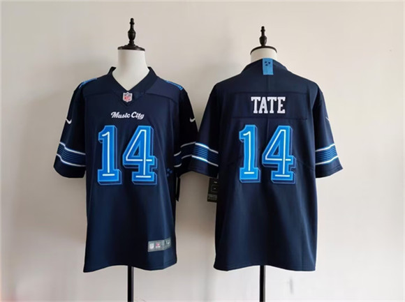 Tennessee Titans #14 Carnell Tate Navy 2026 'Music City' Rivalries Collection Limited Football Stitched Jersey