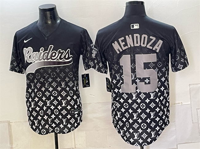Las Vegas Raiders #15 Fernando Mendoza Black Vapor Limited Stitched Baseball Jersey Las Vegas Raiders #15 Fernando Mendoza Black Vapor Limited Stitched Baseball Jersey