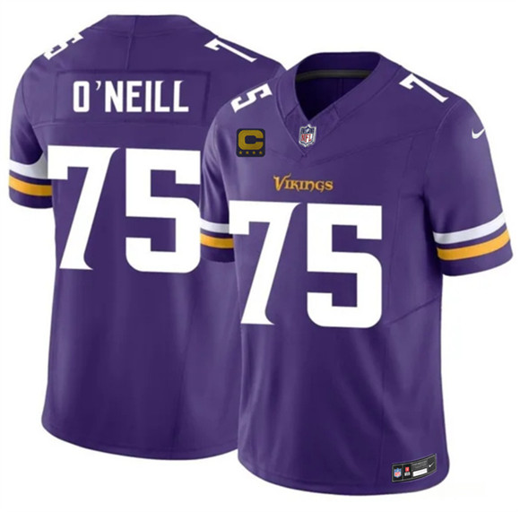 Minnesota Vikings #75 Brian O'Neill Purple 2026 F.U.S.E. 4-Star C Patch Vapor Untouchable Limited Football Stitched Jersey