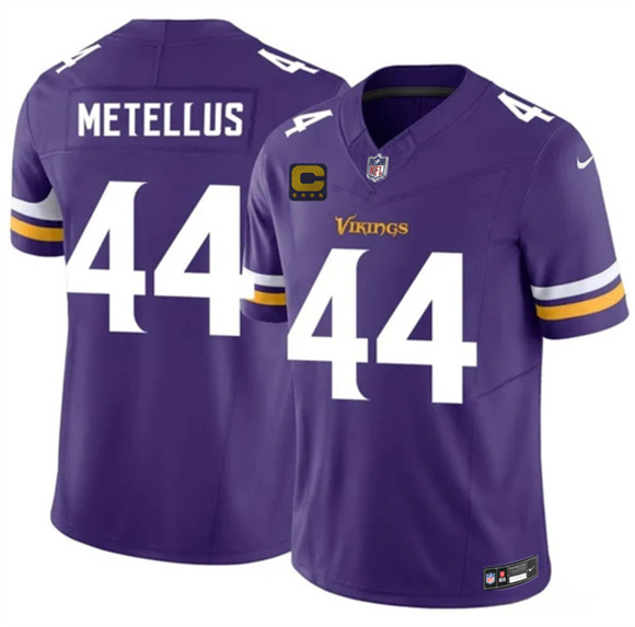 Minnesota Vikings #44 Josh Metellus Purple 2026 F.U.S.E. 4-Star C Patch Vapor Untouchable Limited Football Stitched Jersey Minnesota Vikings #44 Josh Metellus Purple 2026 F.U.S.E. 4-Star C Patch Vapor Untouchable Limited Football Stitched Jersey