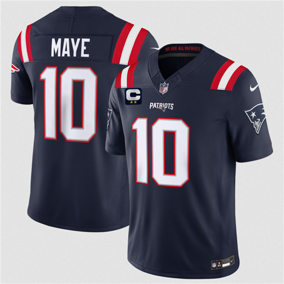 New England Patriots #10 Drake Maye Navy 2026 F.U.S.E. 2-Star C Pach Vapor Limited Football Stitched Jersey New England Patriots #10 Drake Maye Navy 2026 F.U.S.E. 2-Star C Pach Vapor Limited Football Stitched Jersey