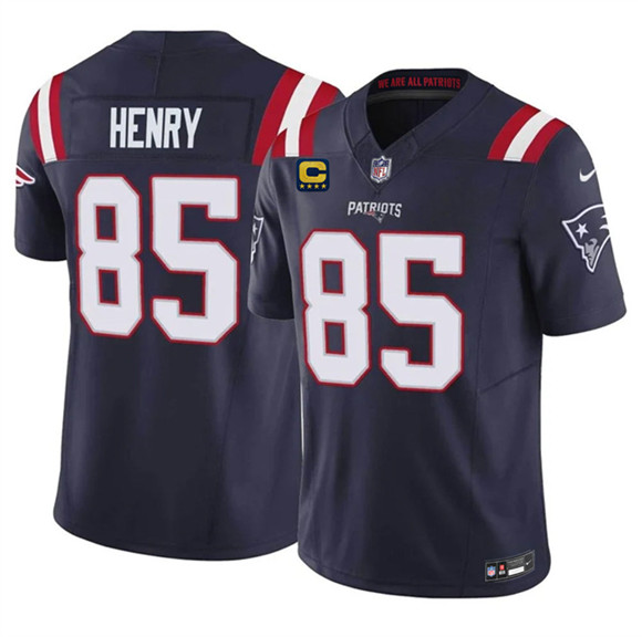 New England Patriots #85 Hunter Henry Navy 2026 F.U.S.E. 4-Star C Pach Vapor Limited Football Stitched Jersey
