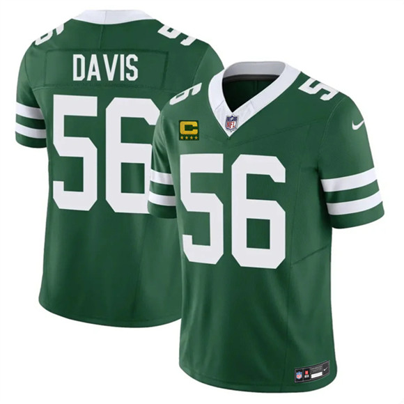 New York Jets #56 Demario Davis Green 2025 F.U.S.E. 4-Star C Patch Vapor Untouchable Limited Football Stitched Jersey New York Jets #56 Demario Davis Green 2025 F.U.S.E. 4-Star C Patch Vapor Untouchable Limited Football Stitched Jersey