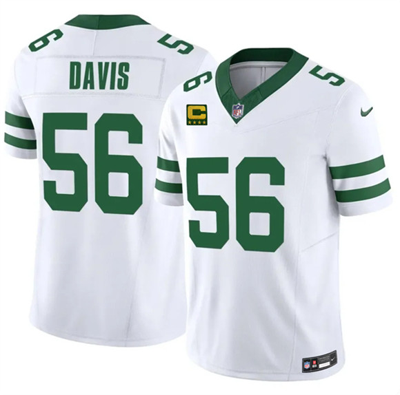 New York Jets #56 Demario Davis White 2025 F.U.S.E. 4-Star C Patch Vapor Untouchable Limited Football Stitched Jersey New York Jets #56 Demario Davis White 2025 F.U.S.E. 4-Star C Patch Vapor Untouchable Limited Football Stitched Jersey