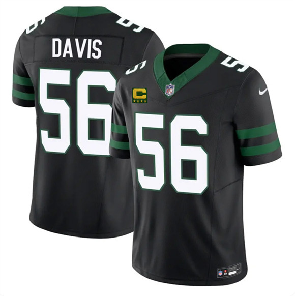 New York Jets #56 Demario Davis Black 2025 F.U.S.E. 4-Star C Patch Vapor Untouchable Limited Football Stitched Jersey New York Jets #56 Demario Davis Black 2025 F.U.S.E. 4-Star C Patch Vapor Untouchable Limited Football Stitched Jersey