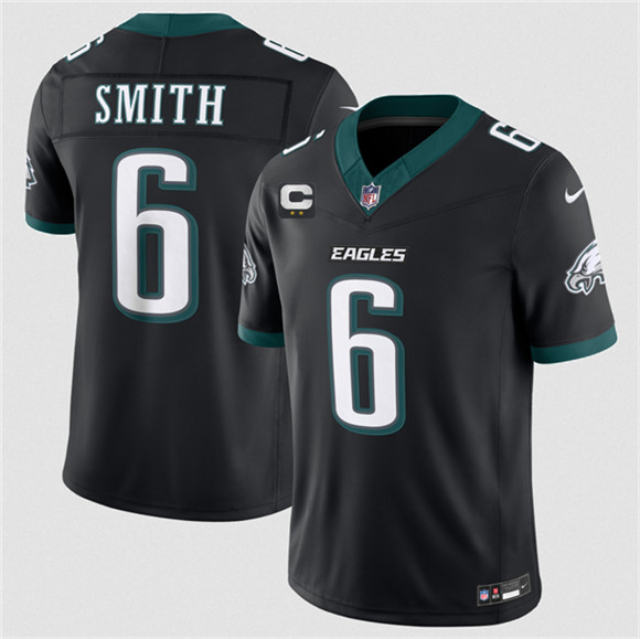 Philadelphia Eagles #6 DeVonta Smith Black 2026 F.U.S.E. 2-Star C Patch Vapor Untouchable Limited Football Stitched Jersey